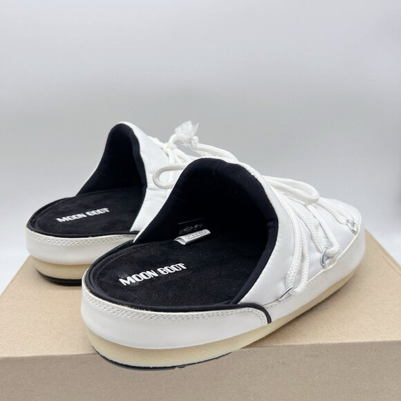 MOON BOOT Full Moon Icon Nylon Mule White EU 39/ 40 Womens US 8/ 8.5 - Picture 6 of 12